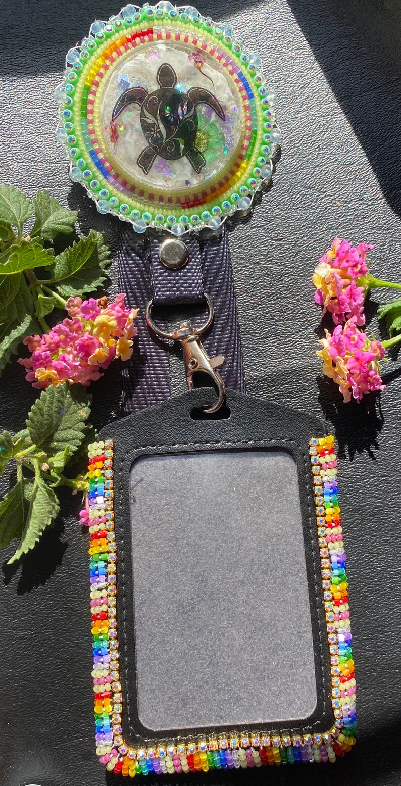 Turtle lanyard and badge holder