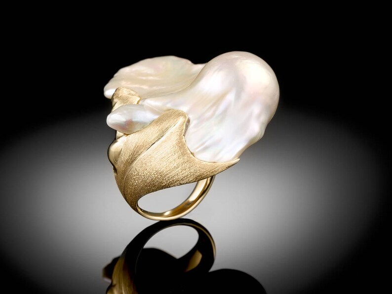 Statement Piece 18k One of a Kind Cocktail Ring Statement Etsy