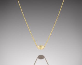 Gold Diamond Necklace, Solitaire Necklace, Delicate Necklace, Handmade gold necklaceElegant Gold Necklace, Everyday Necklace