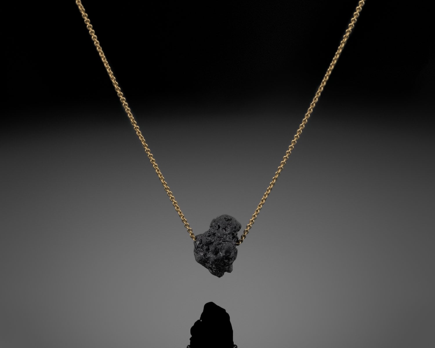Raw black diamond best sale necklace
