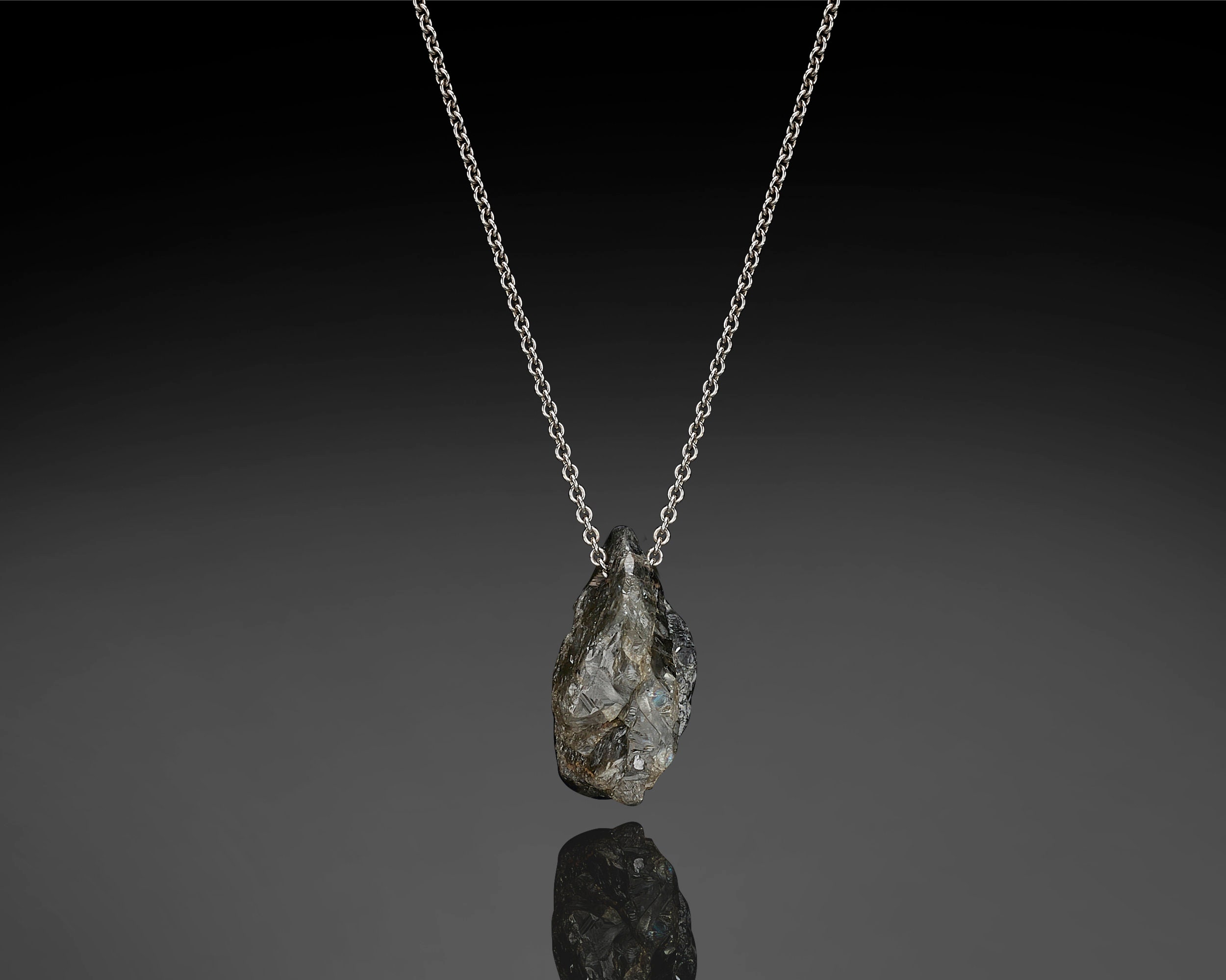 Raw black diamond best sale necklace