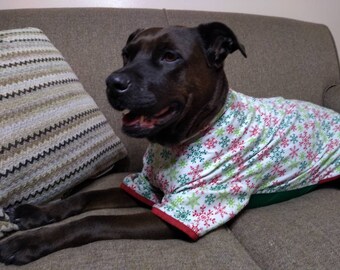 Dog Christmas Pajamas Moose Print Pajamas Large Dog Pajamas Etsy