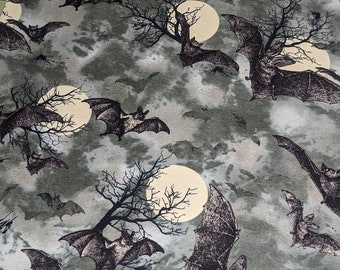 Bat and moon print pajamas for large dog clothes custom sizing available, flannel pajamas - size S to XXL