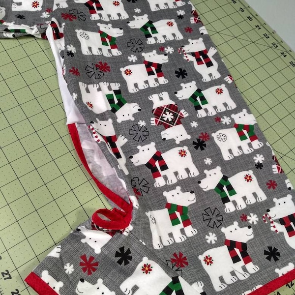 Christmas pajamas, XXL dog clothes, dog pajamas, large dog clothes, flannel pajamas for dogs.  - custom sizing available.  - size S to XXL