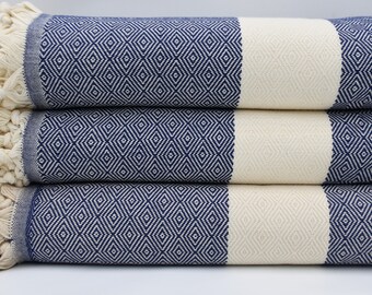 Navy Blue Blanket Etsy