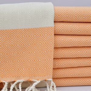 Hand Towel,Orange Towel,Kitchen Towel Face Towel Peshkir Towel Head Towel,Diamond Hand Towel,20&quot;x38&quot;,Small Towel,Tea Towel,B2-elmasH