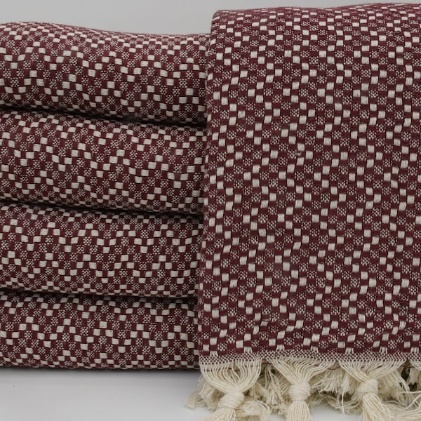 Couverture turque,Couverture bordeaux,Couvre-lit, 79 x 87 pouces,Couvre-lit turc,Couvertures pour chambre,Couverture décorative,Jetés de plage turcs,B3-HasırB