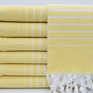 Turkish Towel,Yellow Towel,Turkish Peshtemal,40&quot;x69&quot;,Beach Towel,Bath Towel,Bulk Towel,Boho Towel,Throw Towel,Sauna Towel,M1-Gölgeli