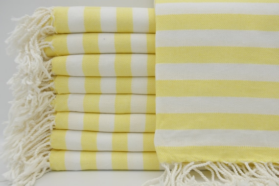 Yellow and white towels hotsell