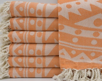 Orange Towel,Turkey Towel,Turkish Towel,40"x70",Beach Towel,Hammam Towel,Bohemian Towel,Sauna Towel,Bath Towel,Handmade Towel,K1-güneş