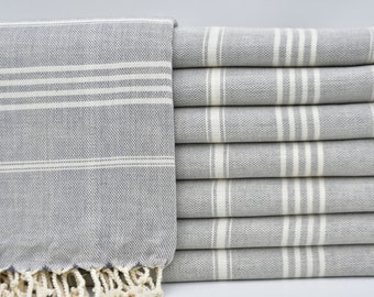 Turkish Towel,Gray Towel,Sofa Cover Towel,Surfer Towel,Bath Towel,40"x70",Turkish Peshtemal,Organic Towel,Turkısh Dowry Towel,B4-Sultan
