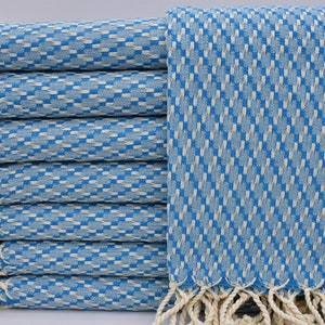 Table Throw Towel,Curtian Towel,Turkish Towel,Turkish Peshtemal,38"x67",Beach Cotton Towel,Indigo Blue Towel,Chess Pattern Towel,B2-satranç