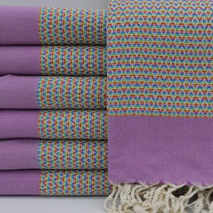 Turkish Towel,Beach Towel,Turkish Peshtemal,40&quot;x70&quot;,Purple Towel,Hammam Towel,Bath Towel,Cotton Towel,Picnic Towel,Peshtemal,M2-safir