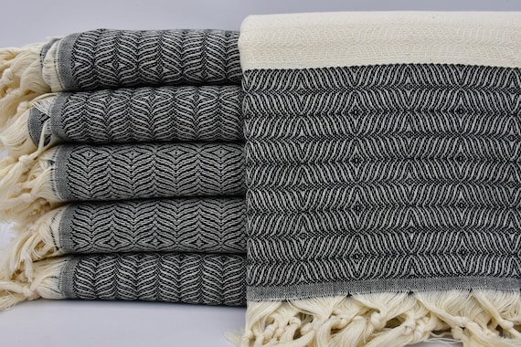 Anatolian Blanket,Black Blanket,Sandglass Patterned Blanket,Turkish Blanket,Turkey Throw,79"x97",Turkish Bedspread,Handwoven Blanket,B2-kumB