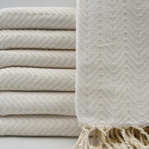 White and Cream Towel,Turkish Bath Towel,Cotton Towel,40&quot;x70&quot;,Herringbone Peshtemal,Sauna Towel,Beach Towel,Bath Towel,Spa Towel,B2-damla