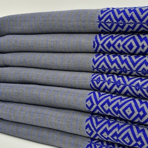 Turkish Towel,Bath Towel,Navy Blue and Gray Towel,Shower Towel,Beach Towel,40&quot;x76&quot;,Turkish Peshtemal,Bachelorette Party Towel,B4-karya