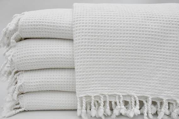 Full White BlanketOrganic Cotton BlanketTurkish | Etsy