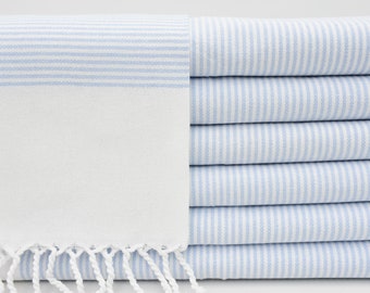 Turkish Hand Towel,Wedding Gift Hand Towel,Small Towel,Face Towel,Head Towel,18"x40",Light Blue Hand Towel,Turkish Peshkir,B1-gelinteliH