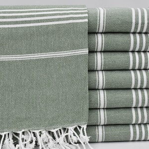 Campinghandduk, Bordsduk, Mörkgrön handduk, Turkiska handdukar, 40"x70", Strandhandduk, Turkisk Peshtemal, Presenthandduk, Kalkonhandduk, Poolhandduk, B2-sultan