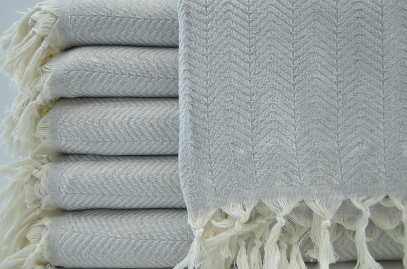 Light Gray Blanketking Size Blanketturkish Towelbed Etsy