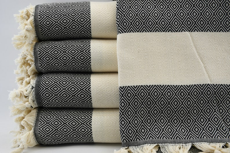 Black Diamond Blanketturkish Blanketking Size Blanketlong Etsy