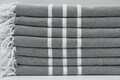 Turkish Hand Towel,Peshkir,Head Towel,Black Hand Towel,White Striped Kitchen Towel,Face Towel,Dish Towel,Turkish Towel,18"x40",B1-üç çizgi