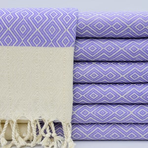 Bridesmaid Towel,Turkish Towel,Hammam Towel,Handmade Towel,Bath Towel,Beach Towel,38&quot;x70&quot;,Purple Towel,Wedding Gift Towel,B9-Büyükelmas
