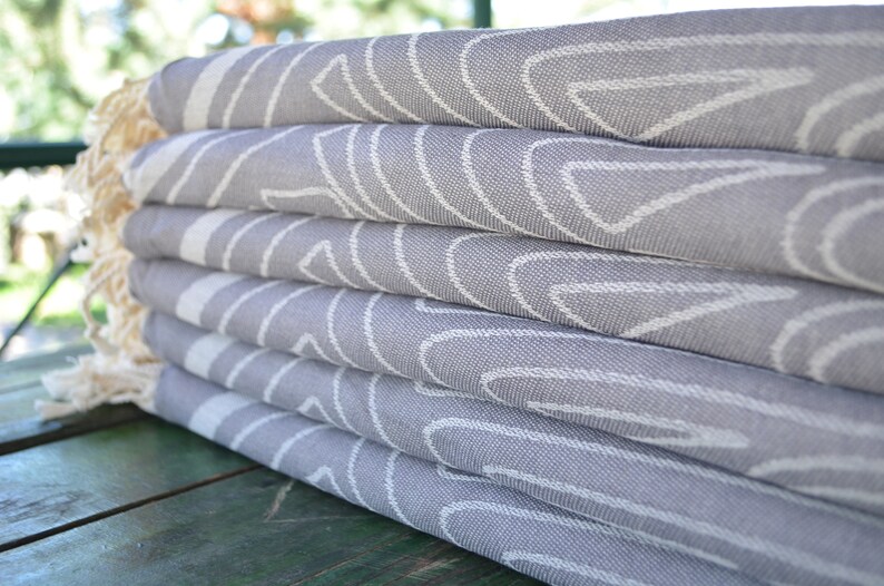 Turkish Gray Towel,Patterned Towel,Turkish Towel,Hammam Towel,Organic Towel,40x70,Cotton Towel,Shower Towel,Peshtemal,Beach Towel,K1-jakar image 5