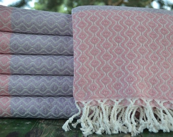 Turkish Towel,Pool Towel,Cotton Towel,Soft Towel,40"x67",Ultra Thick Towel,Light Pink And Lilac Towel,Bohemian Towel,Tribal Towel,B2-gözyaşı