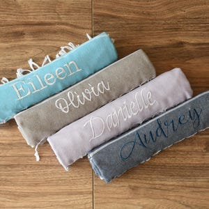 Personalized BEACH Towel, Bridesmaid Name Blanket, Personalized Name Towel, Wholesale Towel, Wedding and Party Towel, Shower Party Favors