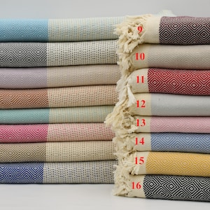 Personalized Beach Towel Gift, Turkish Blanket, Turkish Bedspread, Wedding Favors, 79&quot;x95&quot;, Diamond Blanket, Beach Throw, Turkish Towel