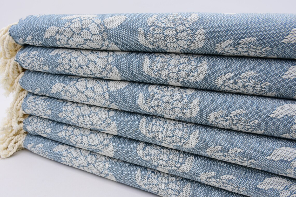 Color verde azulado Peshtemal toalla de baño toalla de | Etsy