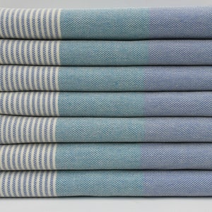 Turquoise and Blue Towel,Spa Towel,Turkish Peshtemal,Turkish Towels,Beach Towel,Turkish Towel,Cotton Towel,36"x70",Handmade Towel,B3-hisar