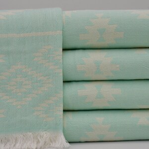 Turkish Hand Towel,Mint Hand Towel,Decorative Kitchen Towel,Service Towel,Small Towel,20&quot;x41&quot;,Turkish Peshkir,Aztec Hand Towel,B9-KilimH