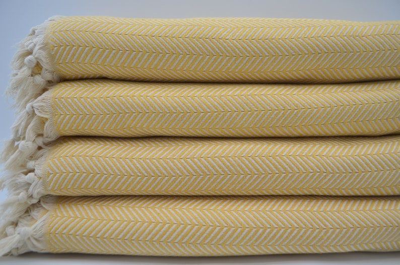 Yellow Cotton Rich Throw Blanket main image 0