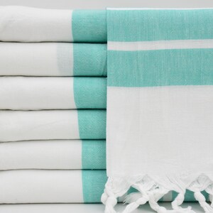 Wedding Gift,Turkish Towel,Bulk Towel,Turkish Peshtemal,Turkey Towel,32&quot;x70&quot;,Bathroom Towel,Beach Towel,Spa Towel,Mint Green Towel,K2-Sefer