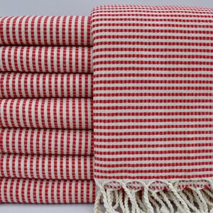 Peshtemal di cotone, asciugamano biologico, asciugamano turco, regalo di inaugurazione della casa, 40"x70", telo da piscina, peshtemal turco, asciugamano rosso, asciugamano da bagno turco, B2-kare