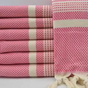 Turkish Towel,Fuchsia Towel,Turkish Peshtemal,40&quot;x70&quot;,Cotton Towel,Handmade Towel,Bohemian Towel,Soft Towel,Peshtemal,Bath Towel,M1-hasır