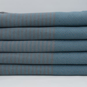 Teal Color Blanket,Turkish Blanket,Turkish Bedspread,Beach Throw,Turkish Throw,Aztec Blanket,King Size,79&quot;x103&quot;,Diamond Blanket,B2-atılB