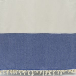Blue and White Blanket,Turkish Bedspread,Herringbone Bedspread,Sofa Cover,Turkish Blanket,79"x91",Turkish Throw,Handmade Throw,B1-damlaB