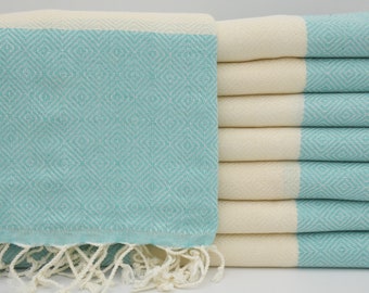 Turkish Towel,Turkey Towel,Hammam Towel,Mint Green Towel,Handmade Towel,Gift Towel,Peshtemal Towel,40"x70",Turkish Peshtemal,B2-elmas