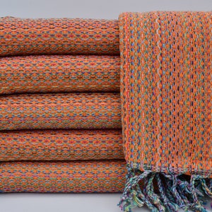 Anatolian Towel,Orange Towel,Turkish Towel,Spa Towel,40&quot;x75&quot;,Vibrant Colored Towel,Turkish Peshtemal,Wholesale Towel,Gift Towel,B2-ala