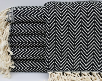 WHOLESALE TOWEL,Turkish Towel,Beach Towel,Bath Towel,Soft Towel,40"x67",Turkish Peshtemal,Cotton Towel,Black Towel,Gift Peshtemal,B2-damla