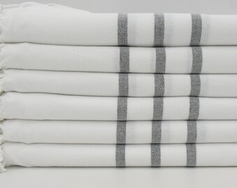 Black Striped Towel,Bath Towel,Peshtemal,Cotton Towel,Turkish Towel,Pool Towel,White Towel,Spa Towel,Beach Towel,B1-3 çizgi