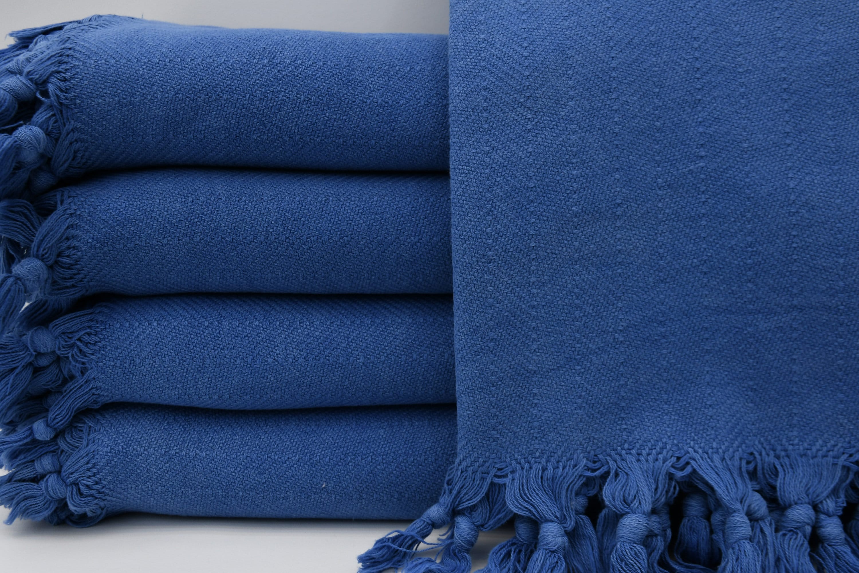 Navy Blue Blanketstone Washed Blanketsoft Throwturkish Etsy
