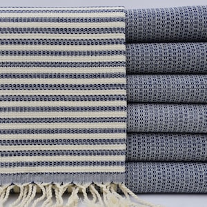 Dark Navy Blue Towle,Bohemian Towel,Beach Towel,Turkish Towel,40&quot;x70&quot;,Bathroom Towel,Personalized Towel,Bachelorette Gift Towel,B9-Hasır