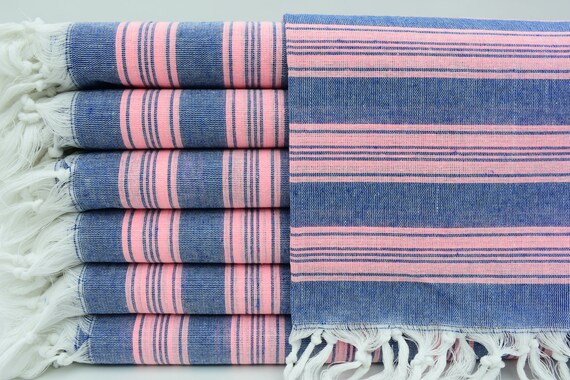 Bathroom Towel turkish Towel thin Towel beach Towel handmade Towel 38x70 navy and Pink Towel bridesmaid Towel cotton Towel k3 sarayl Etsy