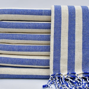 Turkish Peshtemals,Turkey Towel,Turkish Towel,Bath Towel,Beach Towel,Linen Peshtemal,40&quot;x70&quot;,Bulk Towel,Blue and Beige Towel,B2-keten