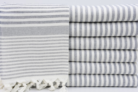 Turkish Hand Towel,Tea Towel,Navy Blue Hand Towel,Throw Hand Towel,Kitchen Towel,18"x36",Terry Hand Towel,Dish Towel,Service Towel,B7-akelH