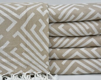 Turkse handdoek, vrijgezellenfeesthanddoek, bruine handdoek, festivalhanddoek, strandhanddoek, 40 x 70 inch, Turkse peshtemal, handdoek bankovertrek, K1-aztec